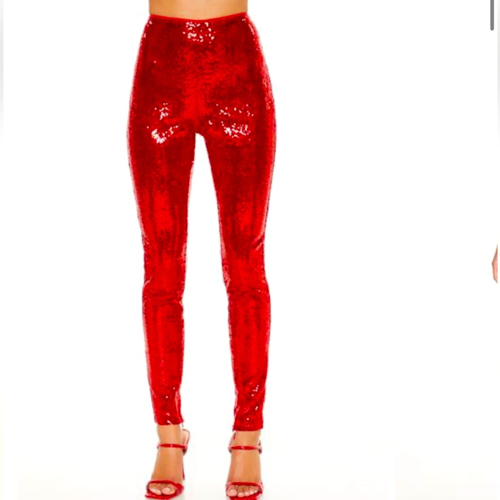 Forever 21 Red Sequin Leggings